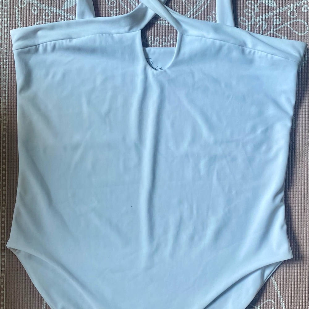 Phie Collective White Cross-Back Swimsuit